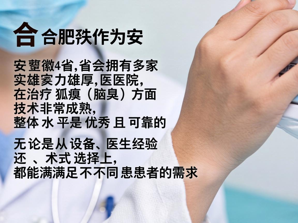 合肥作为安徽省的省会，拥有多家实力雄厚的医院，在治疗狐臭（腋臭）方面技术非常成熟，整体水平是优秀且可靠的。无论是从设备、医生经验还是术式选择上，都能满足不同患者的需求