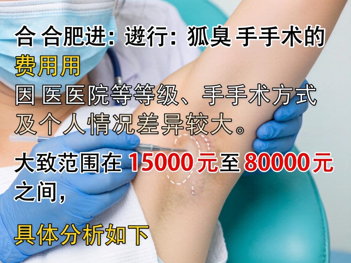 在合肥进行狐臭手术的费用因医院等级、手术方式及个人情况差异较大，大致范围在 1500元至8000元 之间，具体分析如下