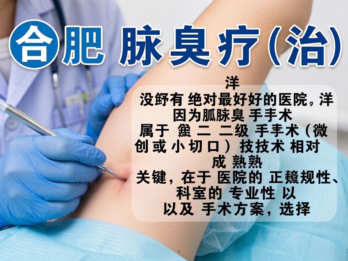 在合肥，治疗腋臭（狐臭）并没有绝对最好的医院，因为腋臭手术属于二级手术（微创或小切口）技术相对成熟。关键在于医院的正规性、科室的专业性以及手术方案的选择