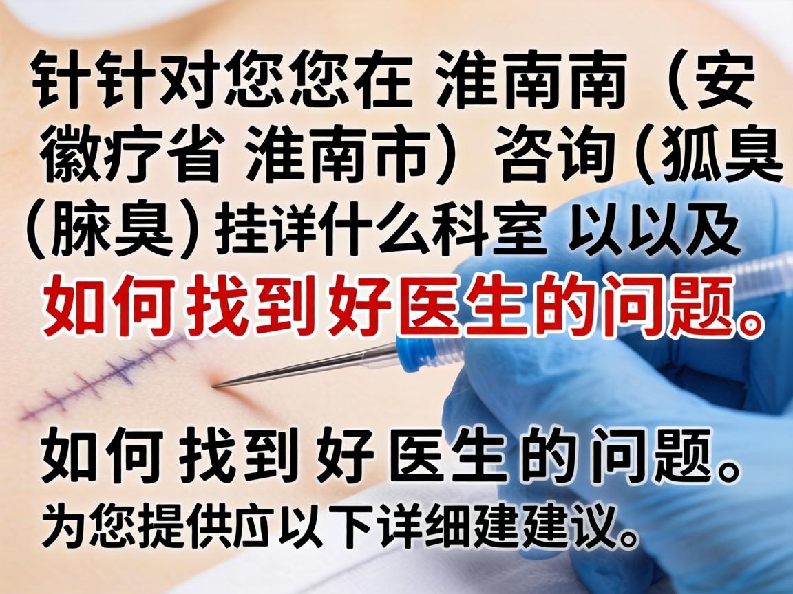 针对您在淮南（安徽省淮南市）咨询狐臭（腋臭）挂什么科室以及如何找到好医生的问题，为您提供以下详细建议