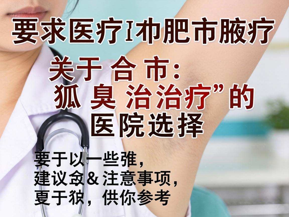 关于合肥市狐臭治疗的医院选择,以下是一些建议和注意事项,供你参考 关于合肥市狐臭治疗的医院选择,以下是一些建议和注意事项,供你参考