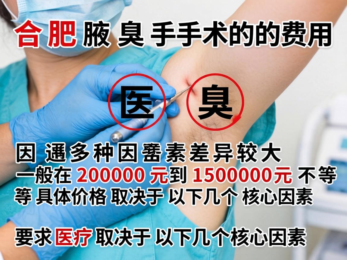 合肥腋臭手术的费用因多种因素差异较大,一般在 2000 元到 15000 元不等。具体价格取决于以下几个核心因素 合肥腋臭手术的费用因多种因素差异较大,一般在 2000 元到 15000 元不等。具体价格取决于以下几个核心因素