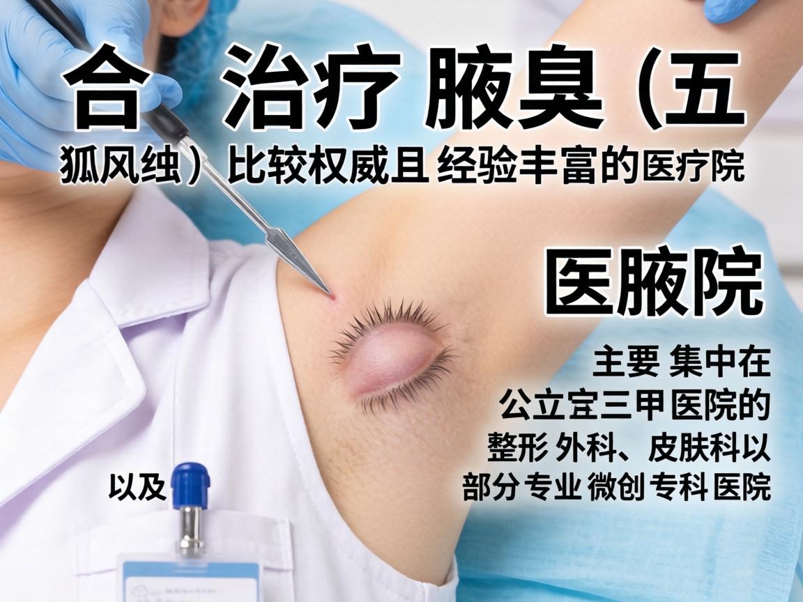 在合肥，治疗腋臭（狐臭）比较权威且经验丰富的医院主要集中在公立三甲医院的整形外科、皮肤科以及部分专业微创专科医院