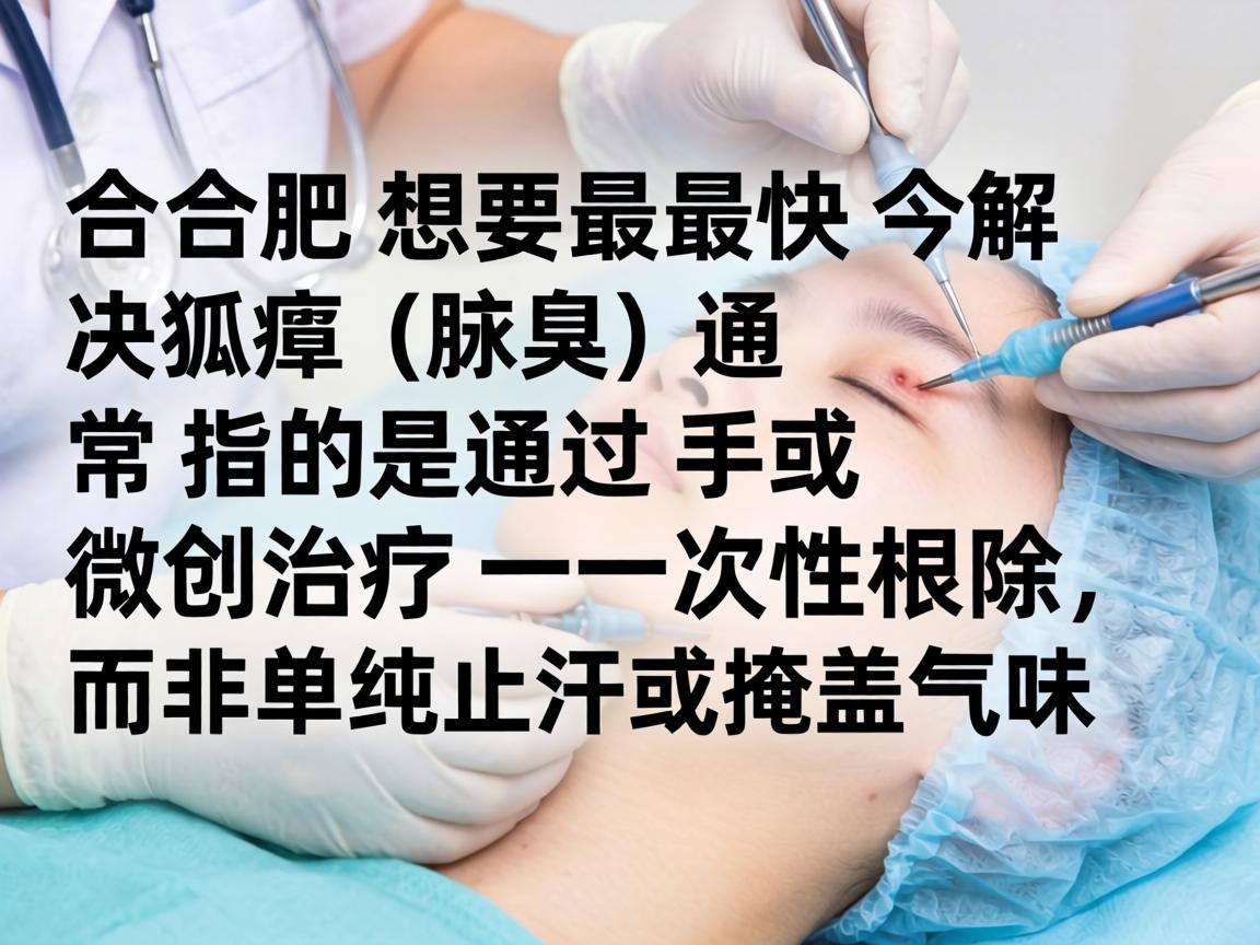 在合肥，想要最快解决狐臭（腋臭）通常指的是通过手术或微创治疗一次性根除，而非单纯止汗或掩盖气味