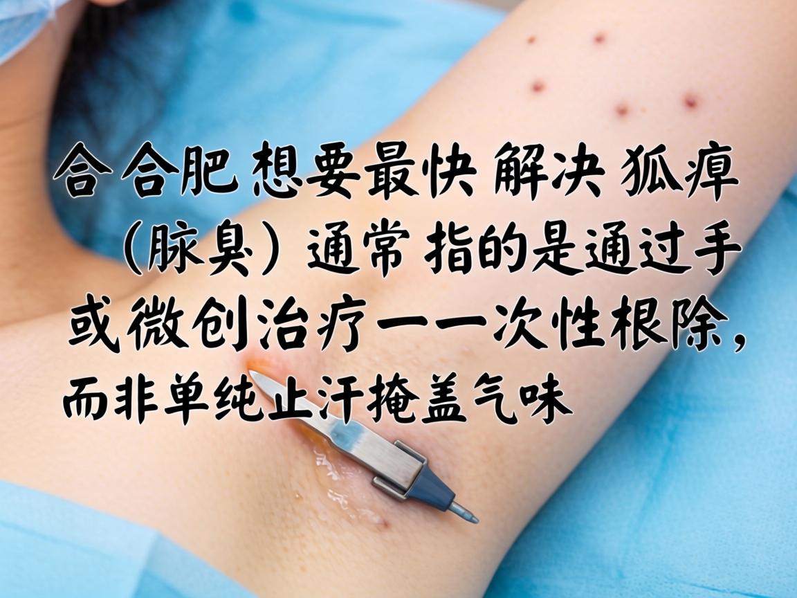 在合肥，想要最快解决狐臭（腋臭）通常指的是通过手术或微创治疗一次性根除，而非单纯止汗或掩盖气味