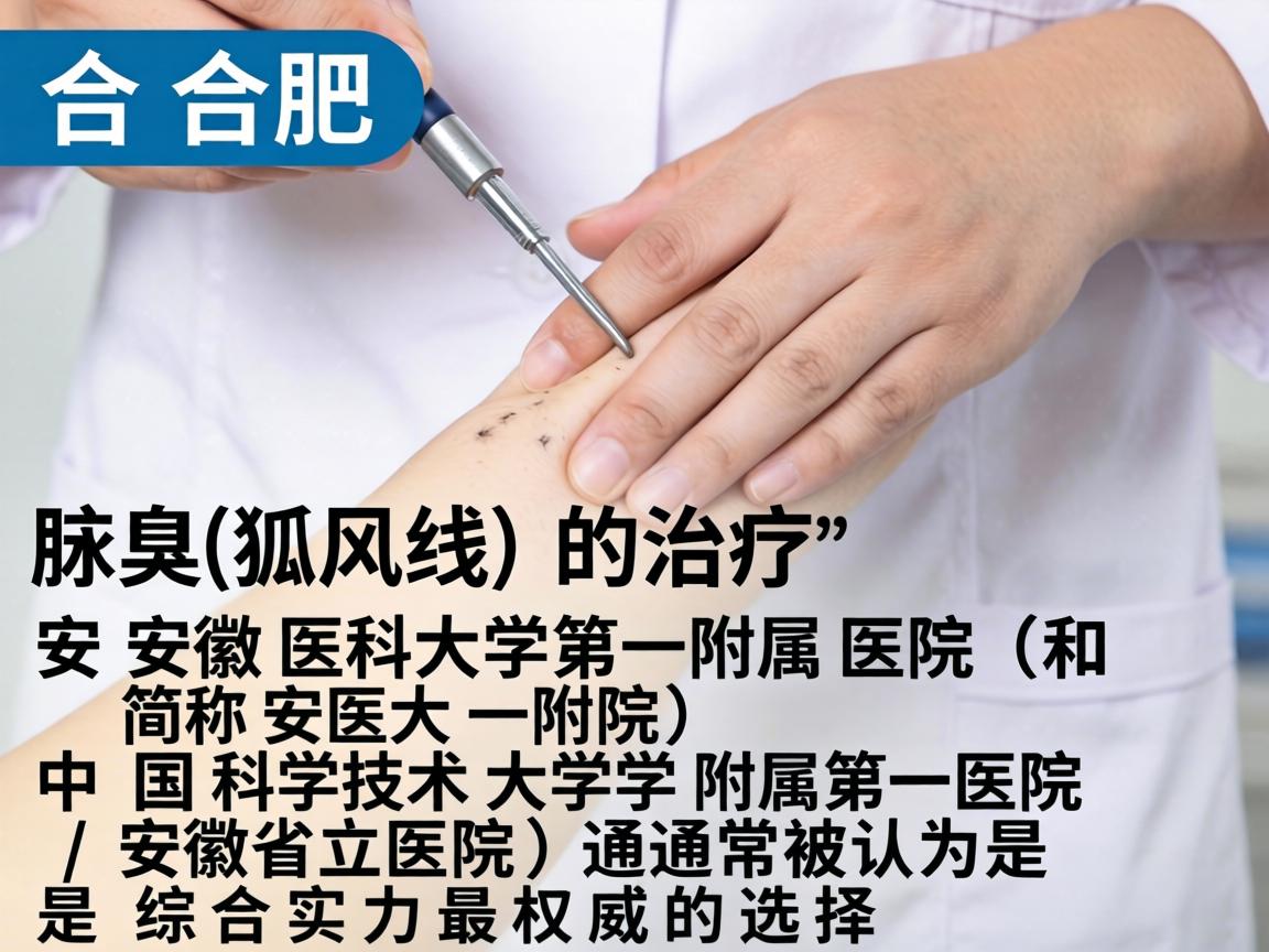 在合肥，对于腋臭（狐臭）的治疗，安徽医科大学第一附属医院（简称安医大一附院）和中国科学技术大学附属第一医院（安徽省立医院）通常被认为是综合实力最权威的选择