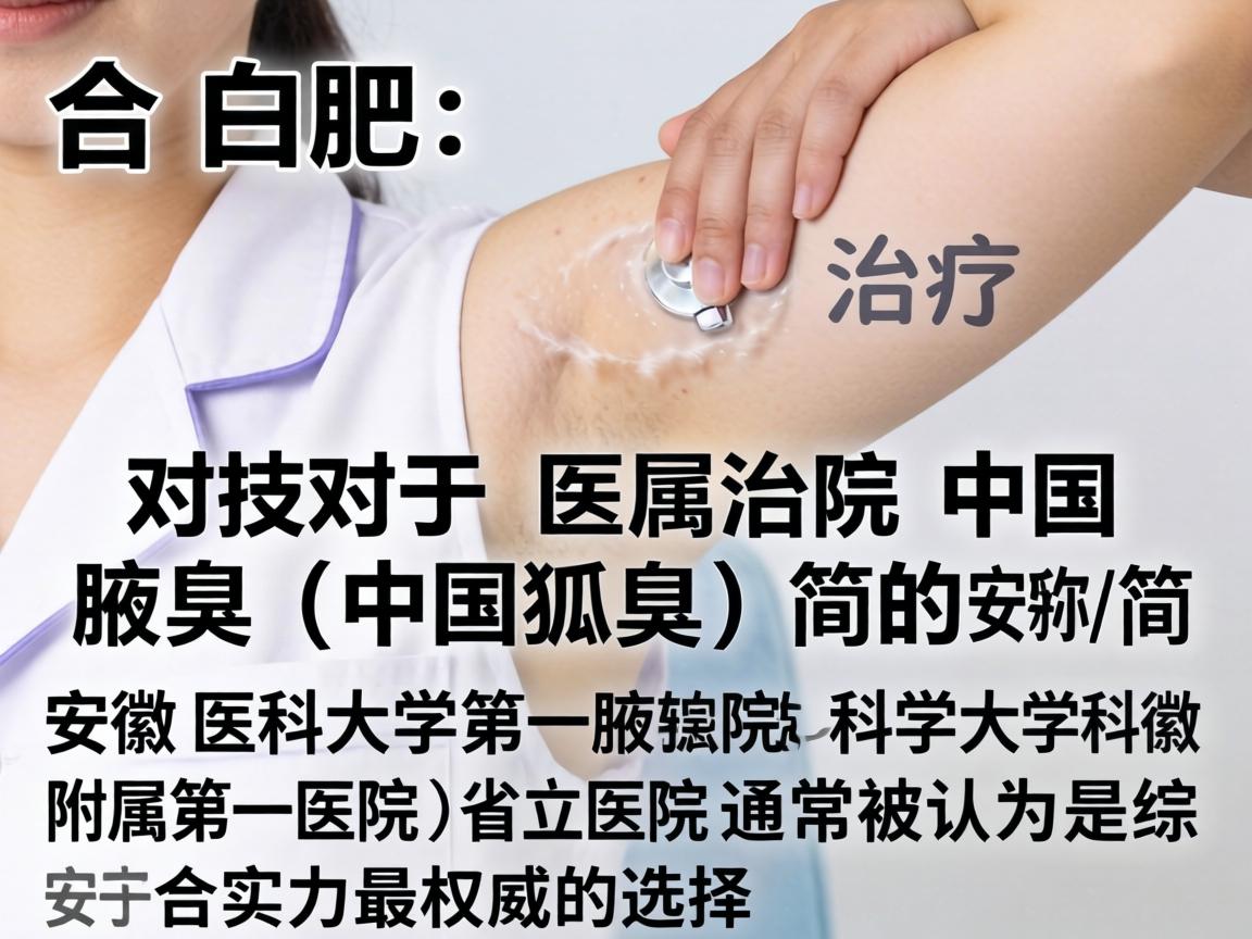 在合肥，对于腋臭（狐臭）的治疗，安徽医科大学第一附属医院（简称安医大一附院）和中国科学技术大学附属第一医院（安徽省立医院）通常被认为是综合实力最权威的选择