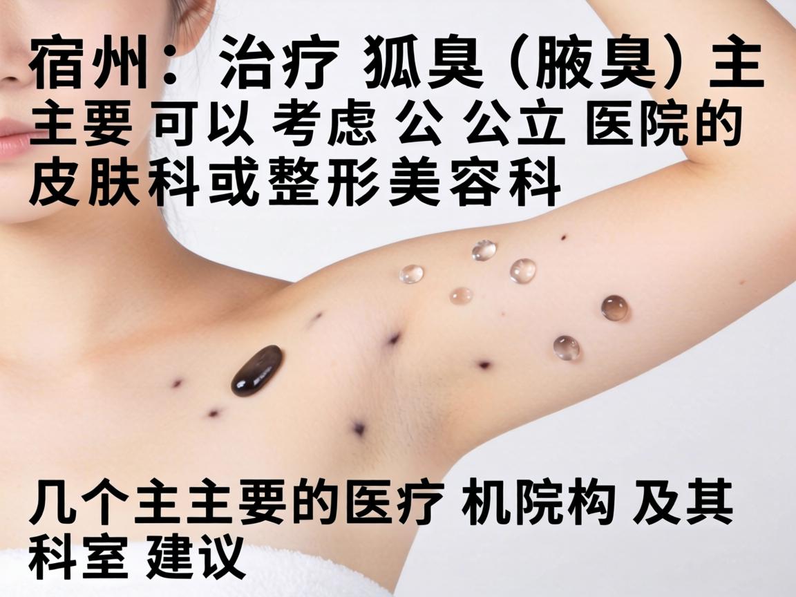 在宿州，治疗狐臭（腋臭）主要可以考虑公立医院的皮肤科或整形美容科。以下是几个主要的医疗机构及其科室建议
