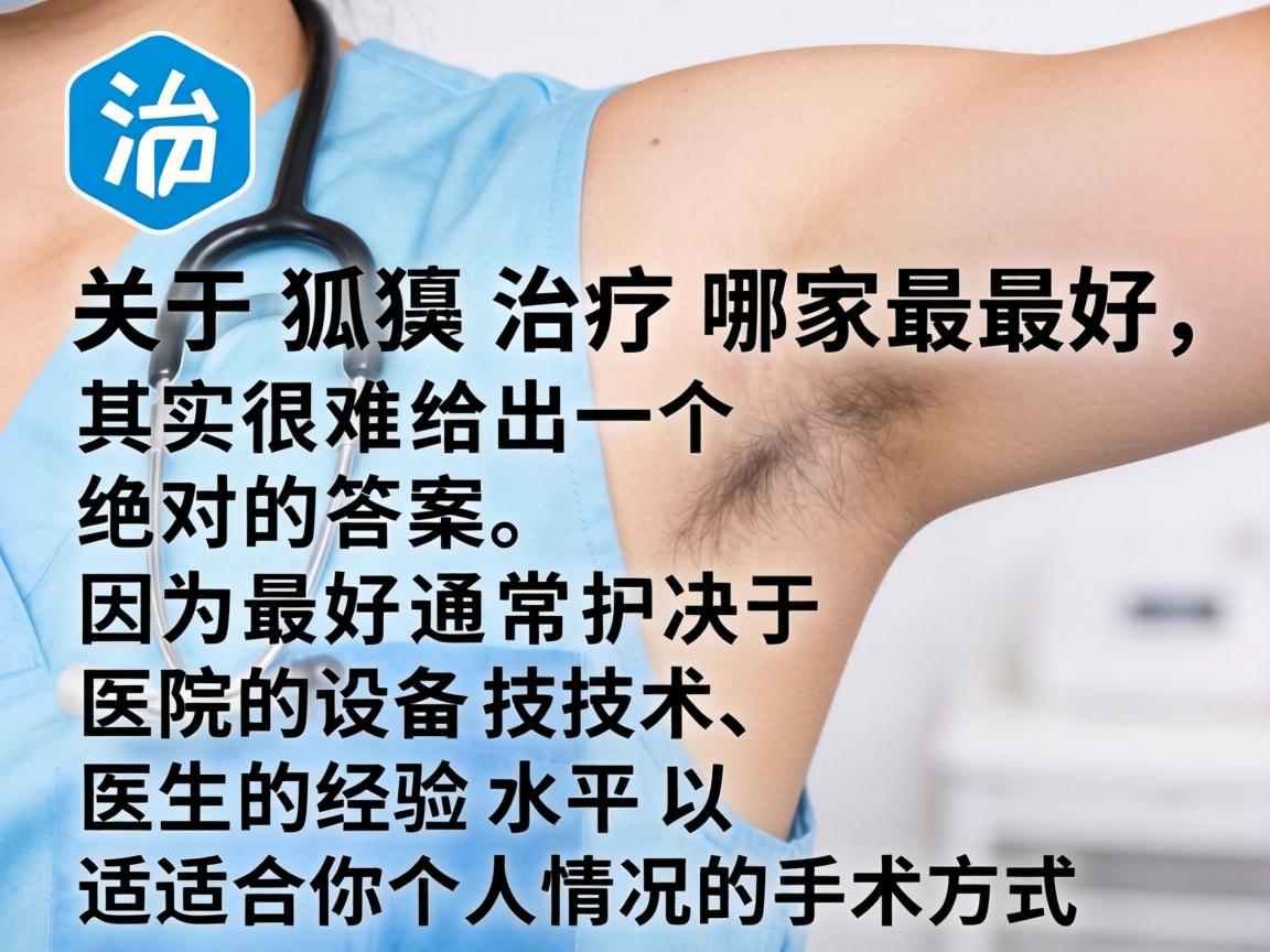 关于狐臭治疗哪家最好，其实很难给出一个绝对的答案，因为最好通常取决于医院的设备技术、医生的经验水平以及适合你个人情况的手术方式
