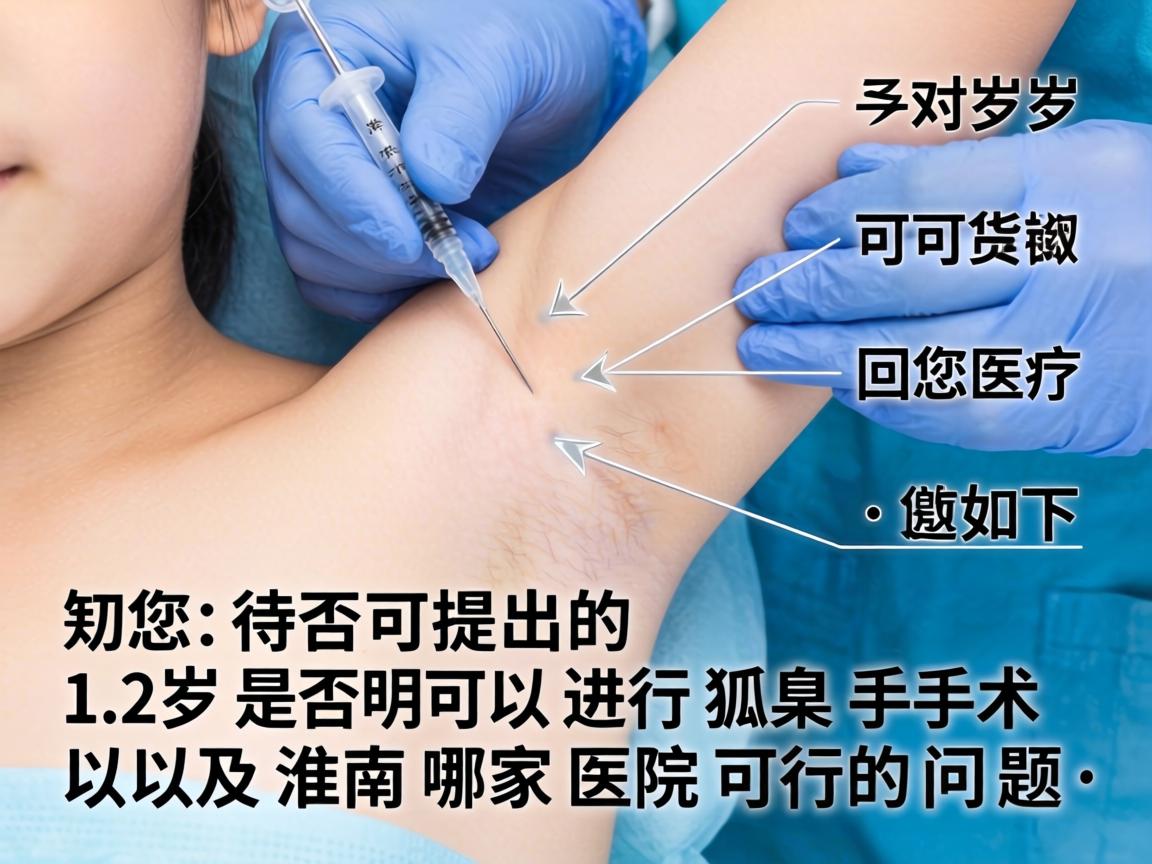 针对您提出的12岁是否可以进行狐臭手术以及淮南哪家医院可行的问题，回答如下