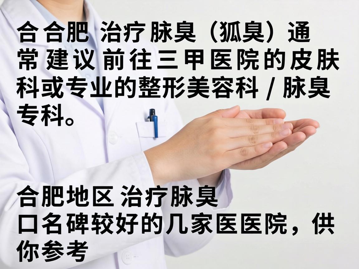 在合肥，治疗腋臭（狐臭）通常建议前往三甲医院的皮肤科或专业的整形美容科/腋臭专科。以下是合肥地区治疗腋臭口碑较好的几家医院，供你参考