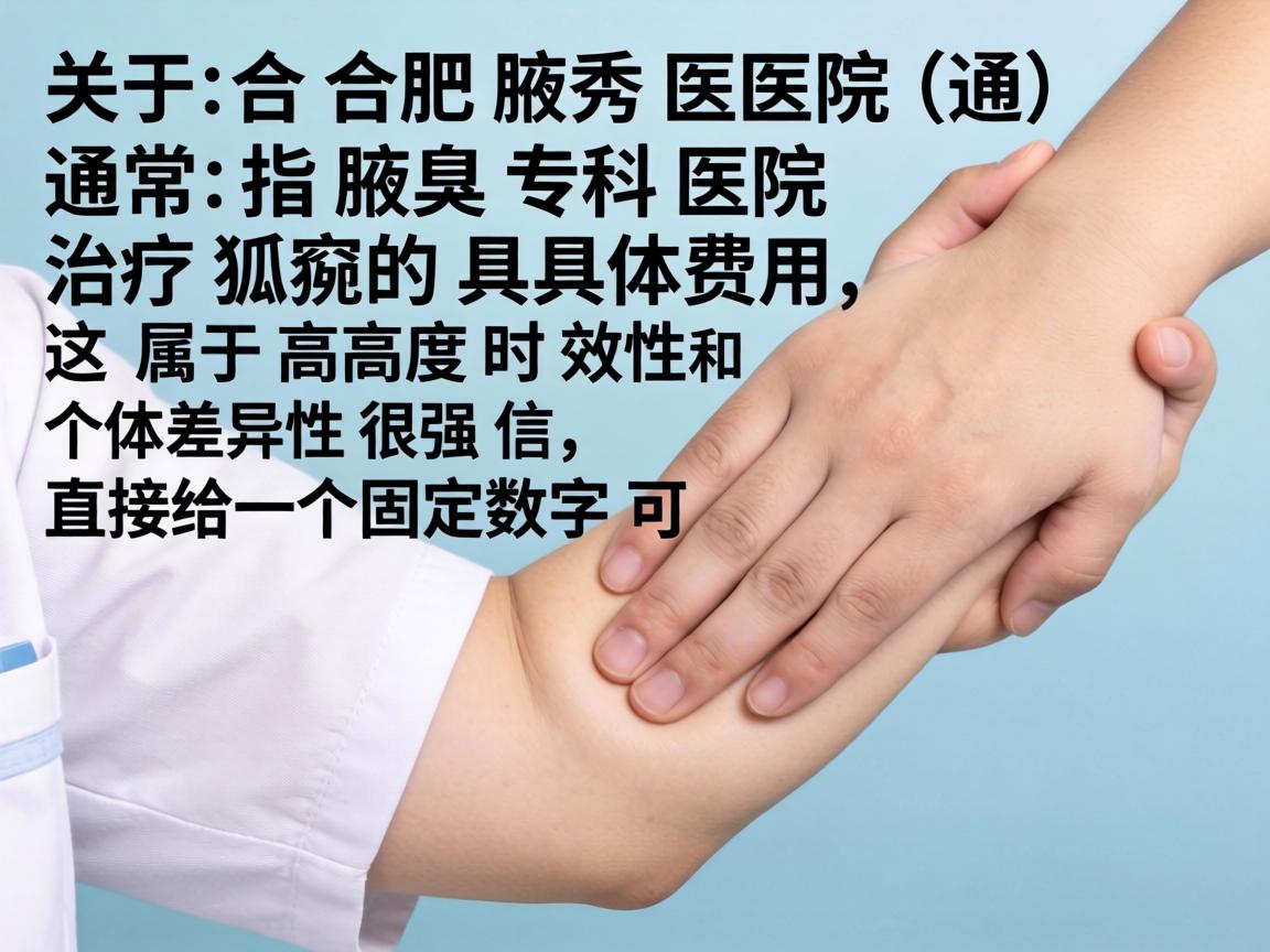 关于合肥腋秀医院（通常指腋臭专科医院）治疗狐臭的具体费用，这属于高度时效性和个体差异性很强的信息，直接给出一个固定数字可能不准确