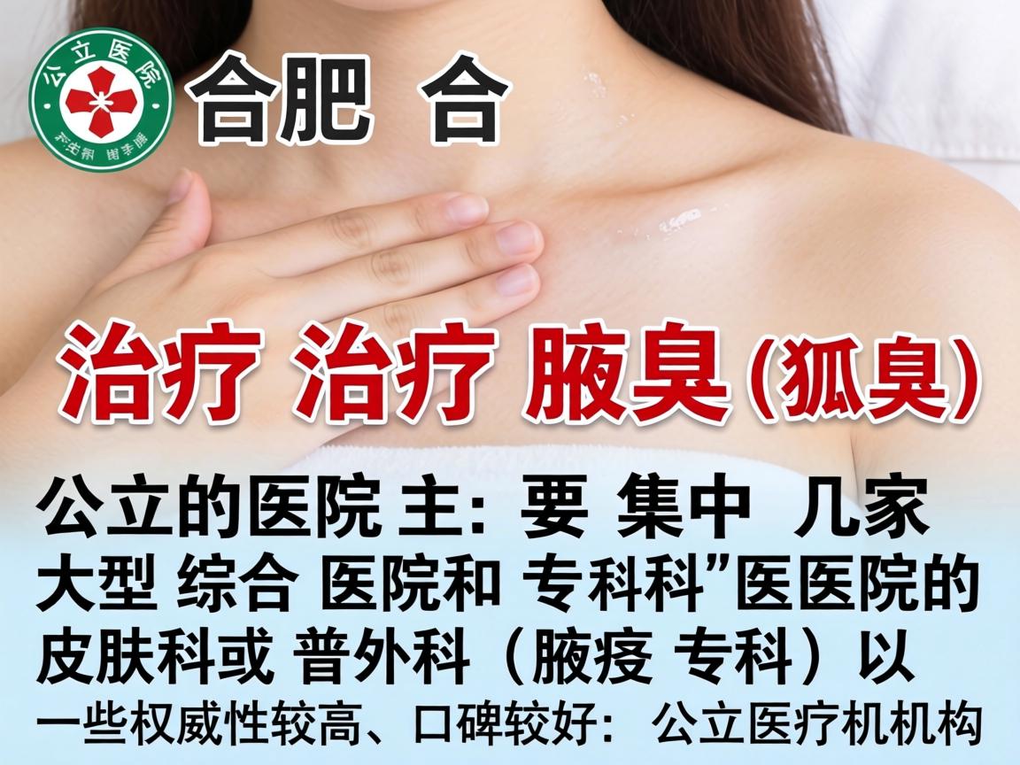 在合肥，治疗腋臭（狐臭）的公立医院主要集中在几家大型综合医院和专科医院的皮肤科或普外科（腋臭专科）以下是一些权威性较高、口碑较好的公立医疗机构