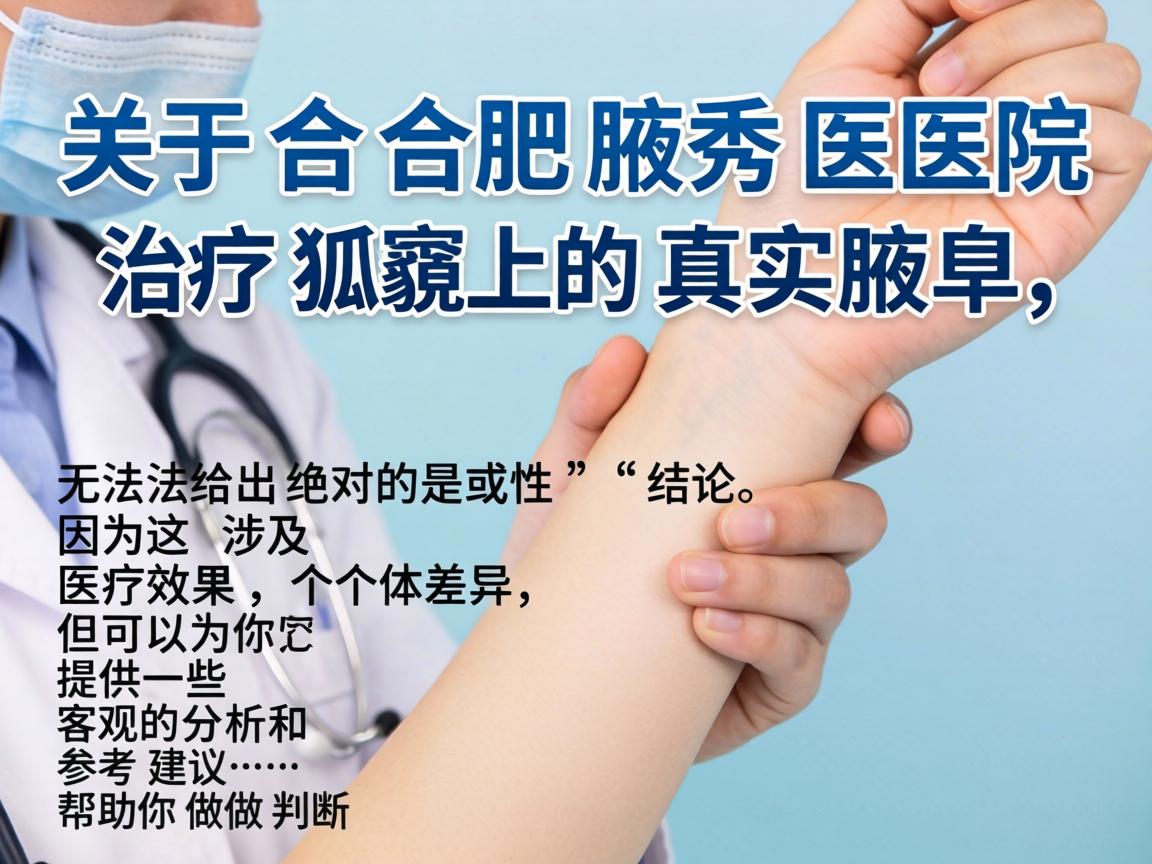 关于合肥腋秀医院治疗狐臭的真实性，无法给出绝对的是或否的结论，因为这涉及医疗效果和个体差异。但可以为你提供一些客观的分析和参考建议，帮助你做出判断