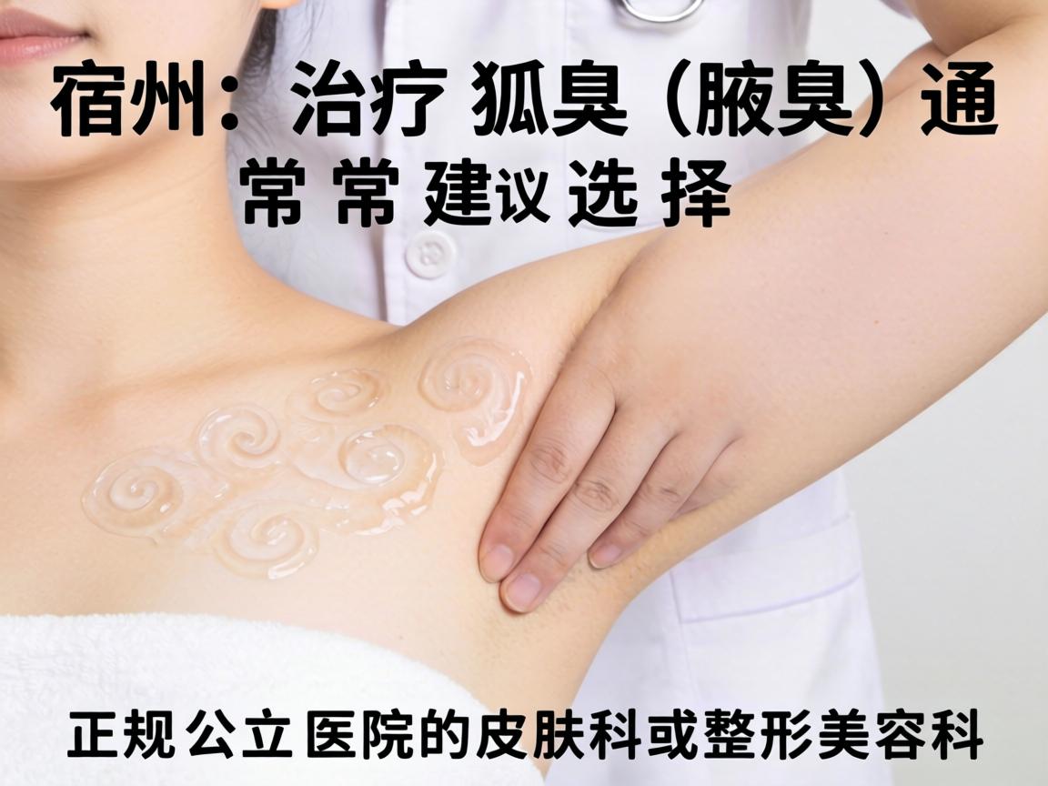 在宿州，治疗狐臭（腋臭）通常建议选择正规公立医院的皮肤科或整形美容科