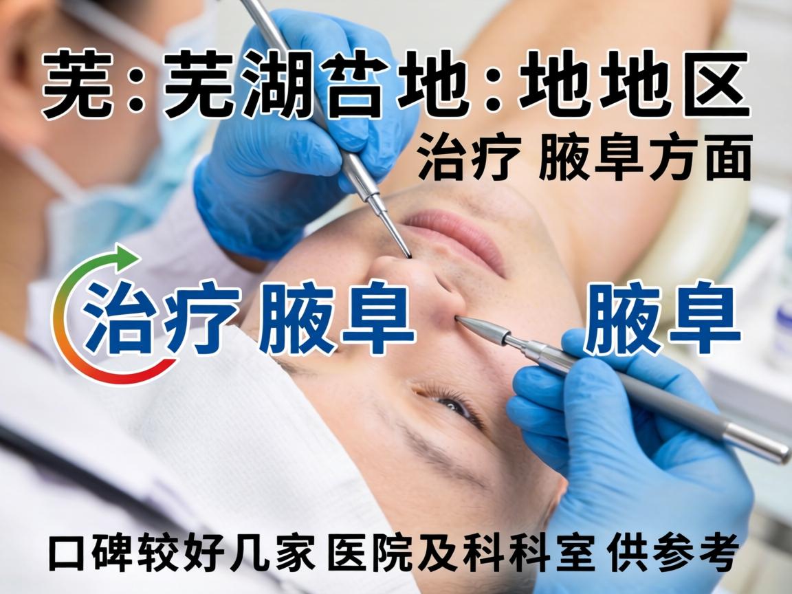 以下是芜湖地区在治疗腋臭方面口碑较好的几家医院及科室供参考