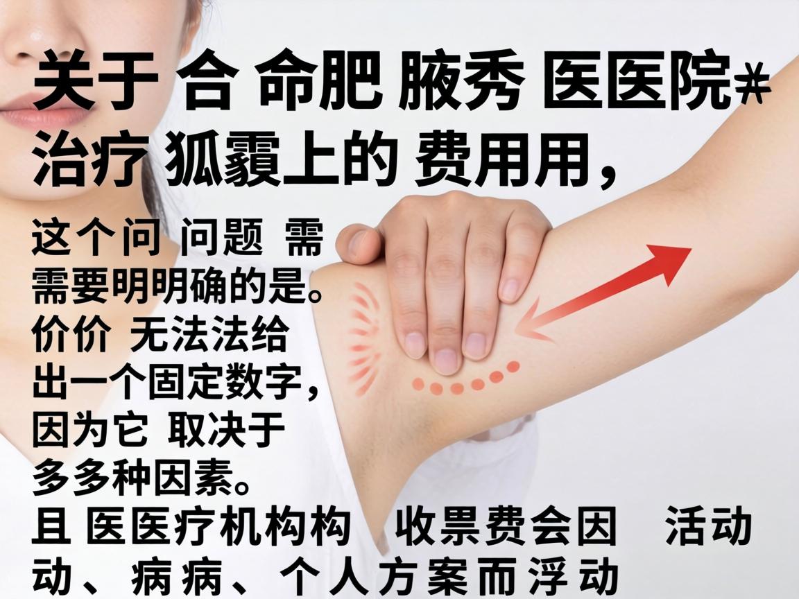 关于合肥腋秀医院治疗狐臭的费用，这个问题需要明确的是，具体价格无法给出一个固定数字，因为它取决于多种因素，且医疗机构的收费会因活动、病情和个人方案而浮动