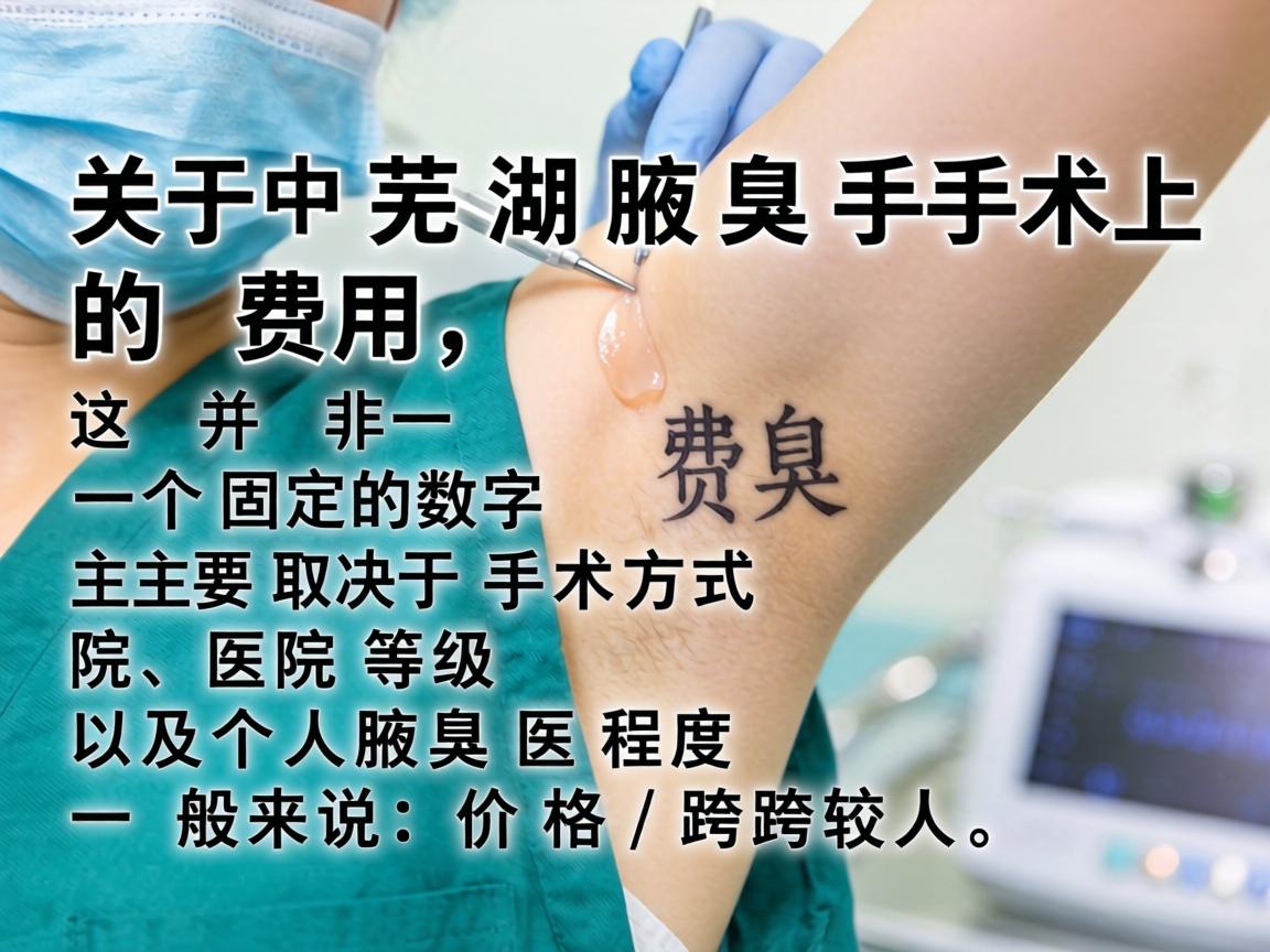 关于芜湖腋臭手术的费用，这并非一个固定的数字，主要取决于手术方式、医院等级以及个人腋臭严重程度。一般来说，价格区间跨度较大