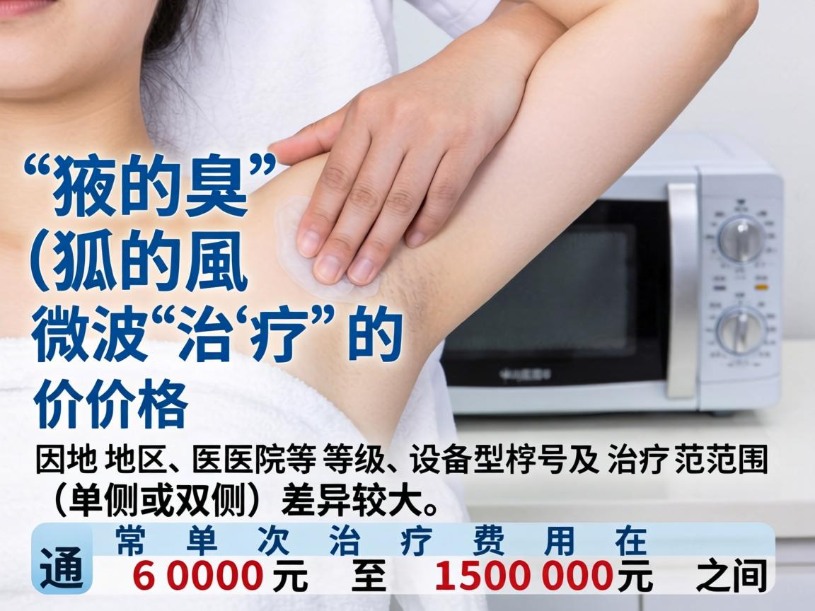 腋臭（狐臭）微波治疗的价格因地区、医院等级、设备型号及治疗范围（单侧或双侧）差异较大，通常单次治疗费用在 6000元 至 15000元 之间