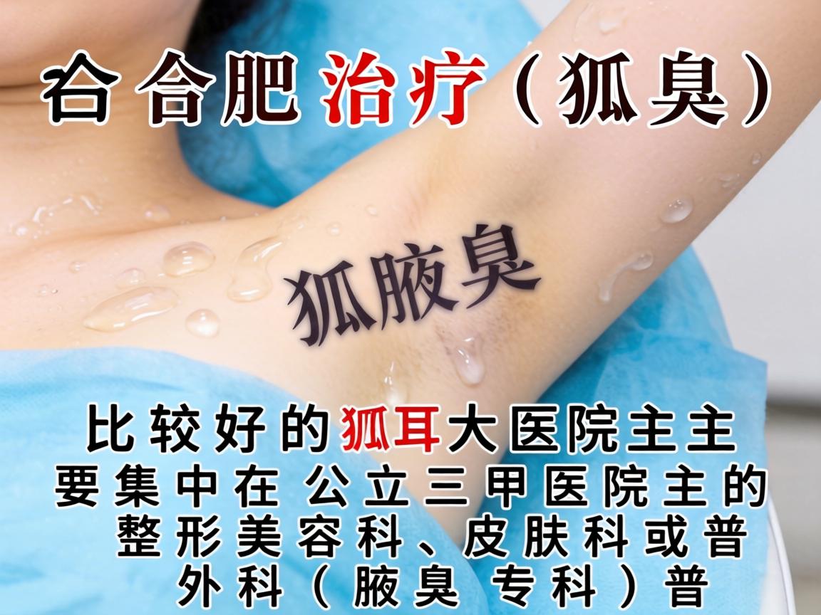 在合肥，治疗狐臭（腋臭）比较好的医院主要集中在公立三甲医院的整形美容科、皮肤科或普外科（腋臭专科）