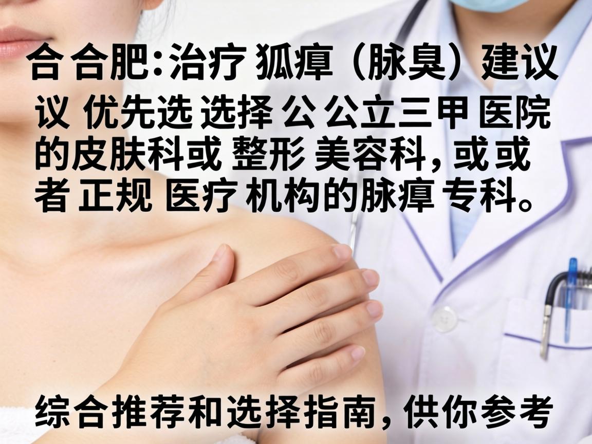 在合肥，治疗狐臭（腋臭）建议优先选择公立三甲医院的皮肤科或整形美容科，或者正规医疗机构的腋臭专科。以下是综合推荐和选择指南，供你参考
