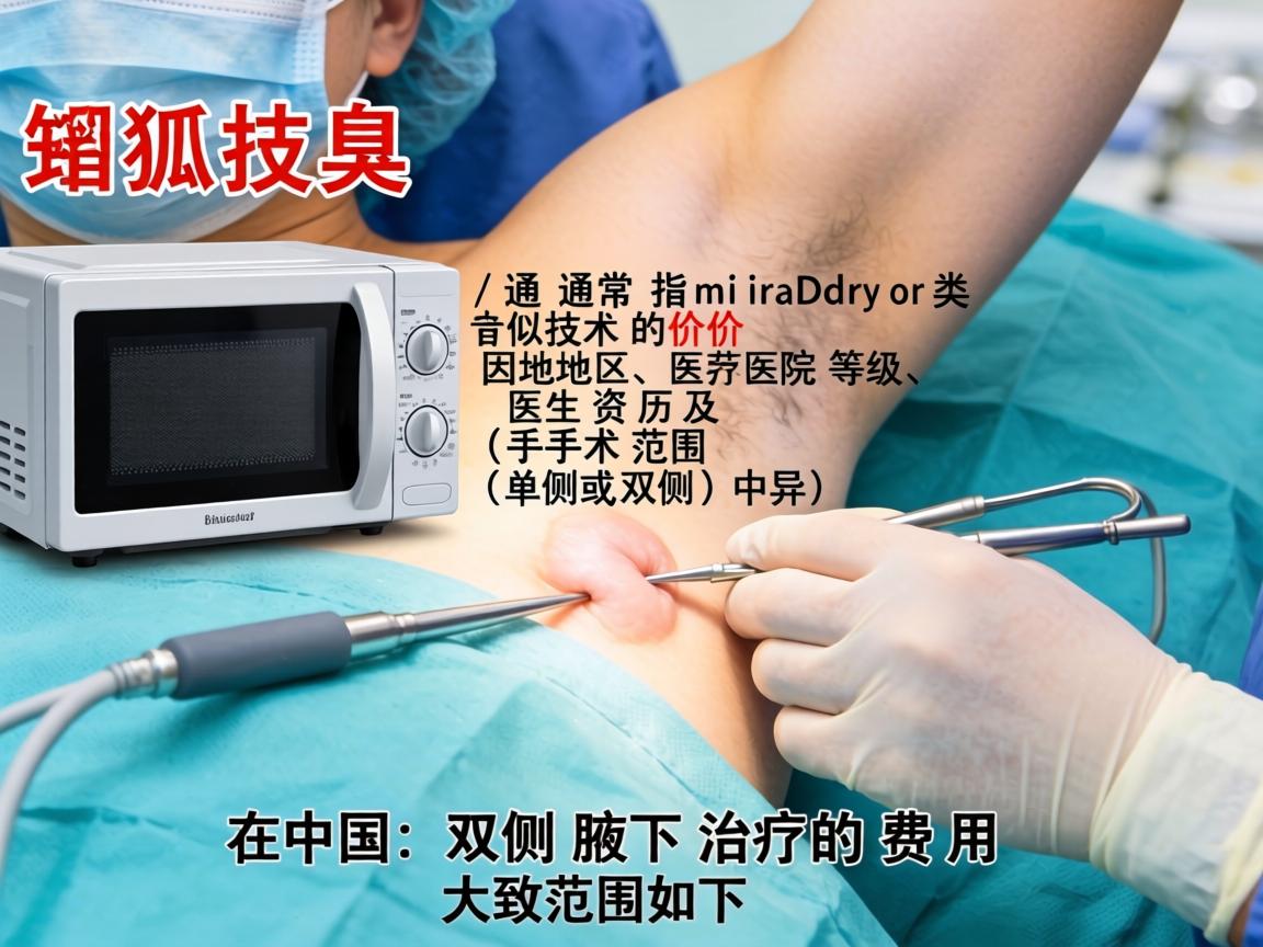 微波狐臭手术（通常指miraDry或类似技术）的价格因地区、医院等级、医生资历及手术范围（单侧或双侧）而异。在中国，双侧腋下治疗的费用大致范围如下