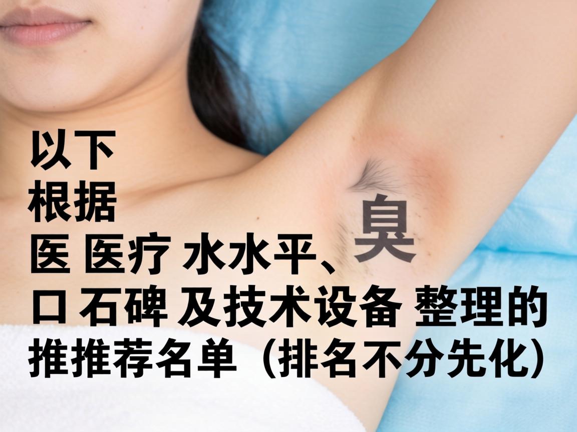 以下是根据医疗水平、口碑及技术设备整理的推荐名单（排名不分先后）