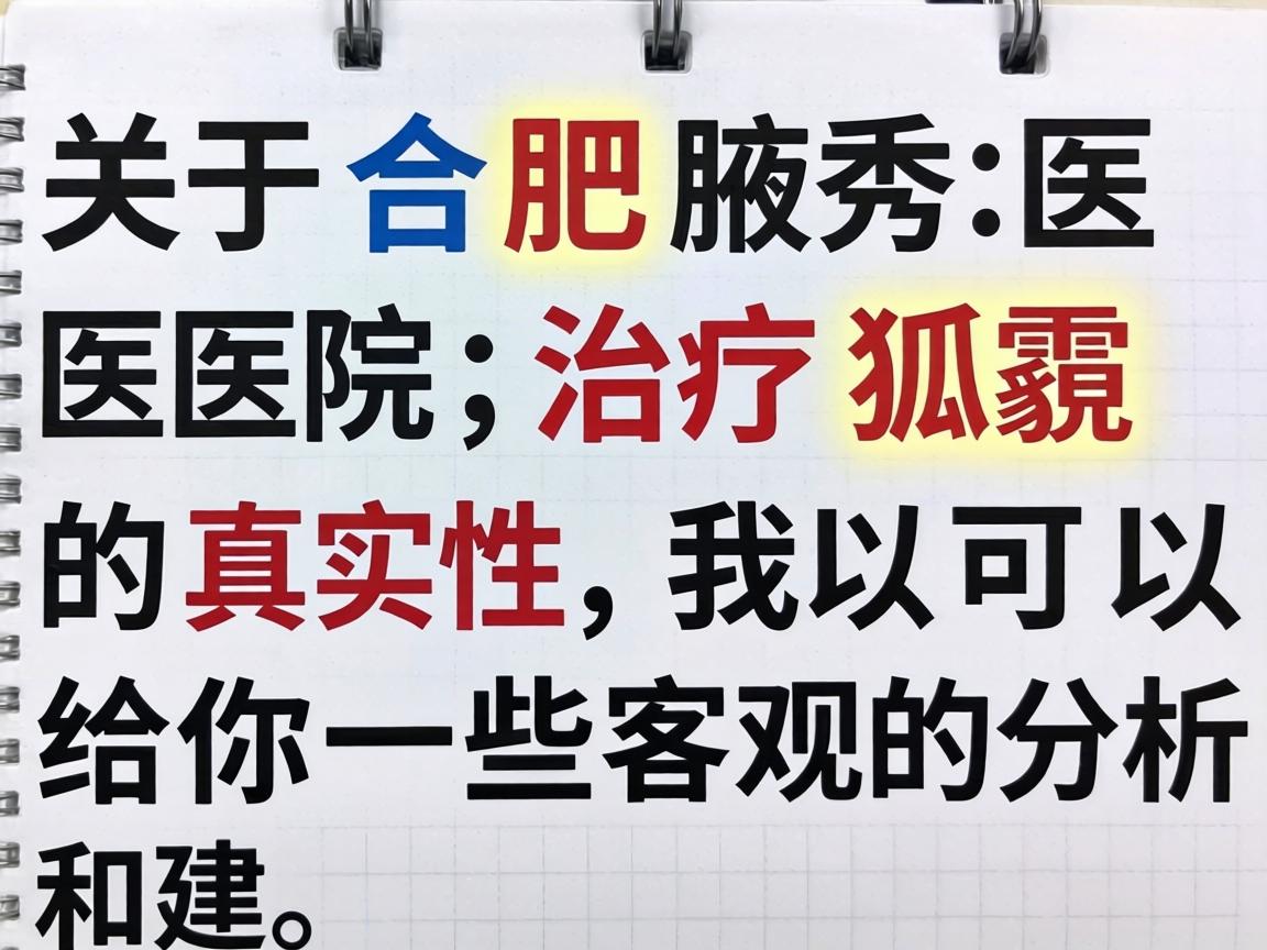 关于合肥腋秀医院治疗狐臭的真实性，我可以给你一些客观的分析和建议