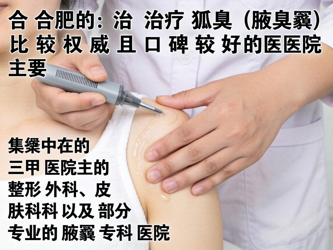 在合肥，治疗狐臭（腋臭）比较权威且口碑较好的医院主要集中在三甲医院的整形外科、皮肤科以及部分专业的腋臭专科医院