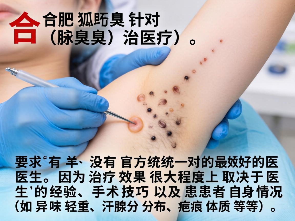 在合肥，针对狐臭（腋臭）治疗，并没有官方统一的最好的医生，因为治疗效果很大程度上取决于医生的经验、手术技巧以及患者自身情况（如异味轻重、汗腺分布、疤痕体质等）