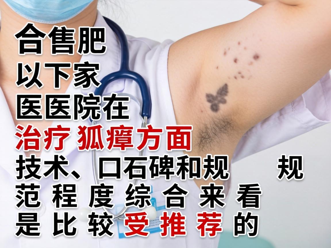 在合肥，以下几家医院在治疗狐臭方面技术、口碑和规范程度综合来看是比较受推荐的