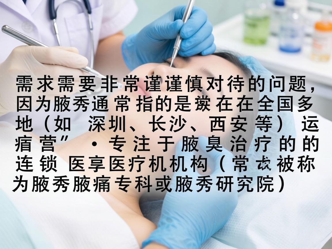 这是一个需要非常谨慎对待的问题，因为腋秀通常指的是在全国多地（如深圳、长沙、西安等）运营的、专注于腋臭治疗的连锁医疗机构（常被称为腋秀腋臭专科或腋秀研究院）