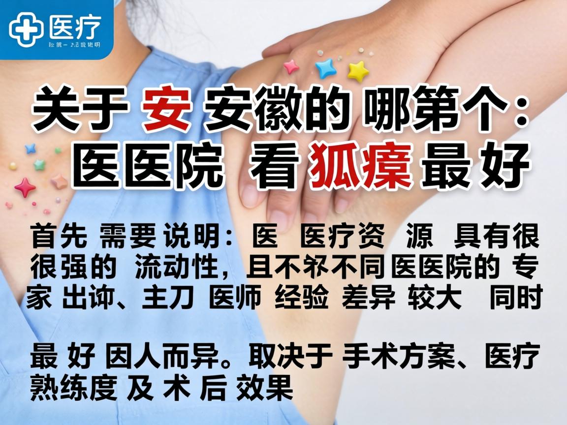 关于安徽哪个医院看狐臭最好，首先需要说明，医疗资源具有很强的流动性，且不同医院的专家出诊、主刀医生经验差异较大。同时最好因人而异，取决于手术方案、医生熟练度及术后效果
