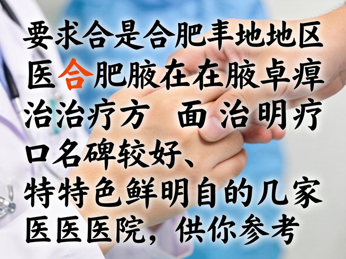 以下是合肥地区在腋臭治疗方面口碑较好、特色鲜明的几家医院，供你参考