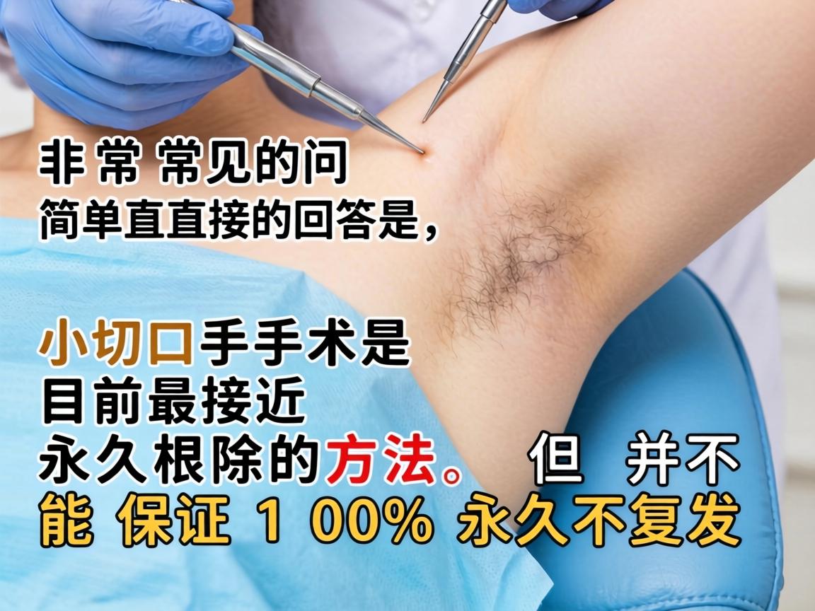 这是一个非常常见的问题。简单直接的回答是，小切口手术是目前最接近永久根除的方法，但并不能保证100%永久不复发