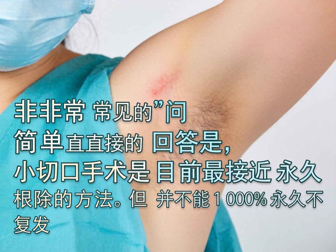这是一个非常常见的问题。简单直接的回答是，小切口手术是目前最接近永久根除的方法，但并不能保证100%永久不复发