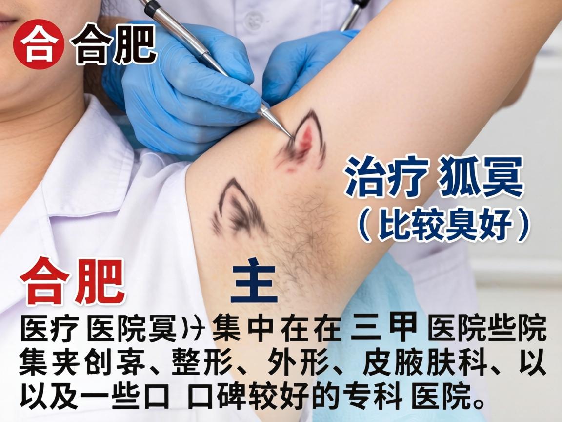 在合肥，治疗狐臭（腋臭）比较好的医院主要集中在三甲医院的整形外科、皮肤科，以及一些口碑较好的专科医院