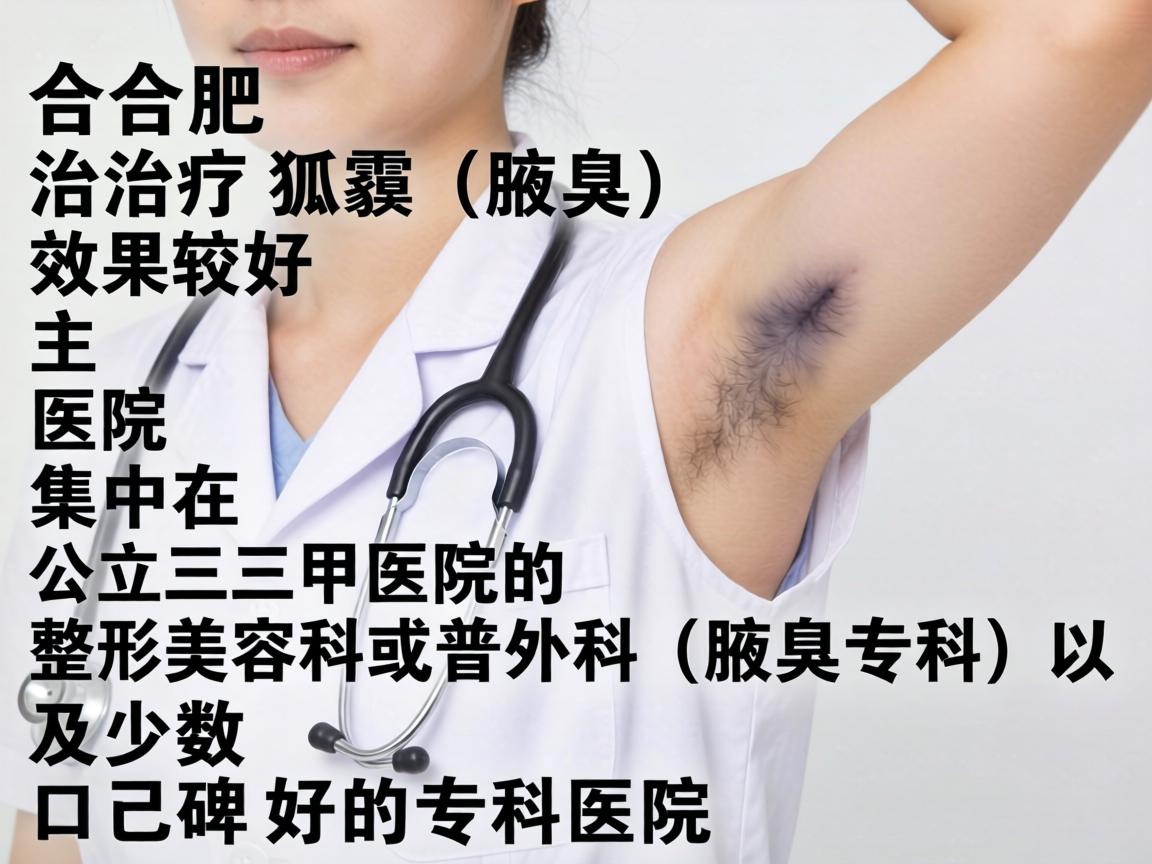 在合肥，治疗狐臭（腋臭）效果较好的医院主要集中在公立三甲医院的整形美容科或普外科（腋臭专科）以及少数口碑好的专科医院