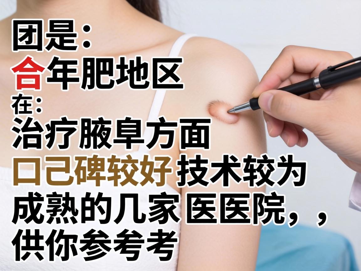 以下是合肥地区在治疗腋臭方面口碑较好、技术较为成熟的几家医院,供你参考 以下是合肥地区在治疗腋臭方面口碑较好、技术较为成熟的几家医院,供你参考