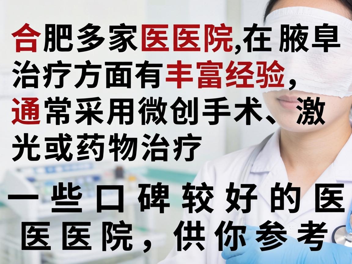 合肥多家医院在腋臭治疗方面有丰富经验，通常采用微创手术、激光或药物治疗。以下是一些口碑较好的医院，供你参考