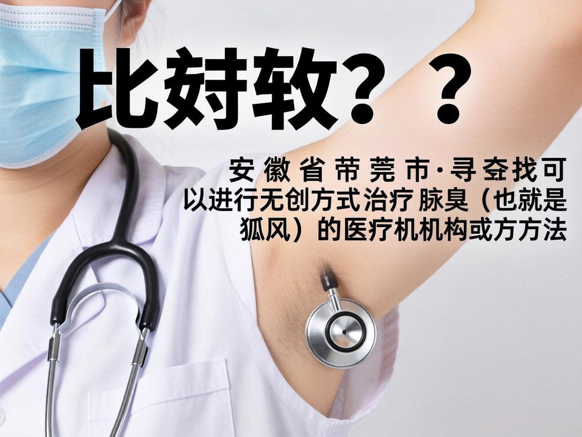 这是一个比较具体的问题，我理解你的需求是，在安徽省芜湖市，寻找可以进行无创方式治疗腋臭（也就是狐臭）的医疗机构或方法