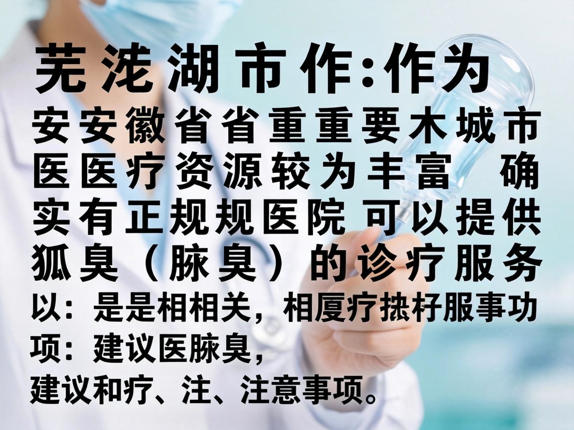 芜湖市作为安徽省的重要城市，医疗资源较为丰富，确实有正规医院可以提供狐臭（腋臭）的诊疗服务。以下是相关建议和注意事项