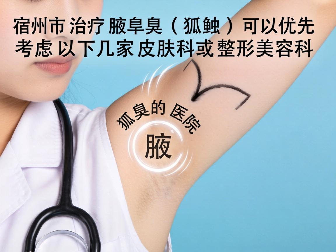 在宿州市，治疗腋臭（狐臭）可以优先考虑以下几家医院的皮肤科或整形美容科