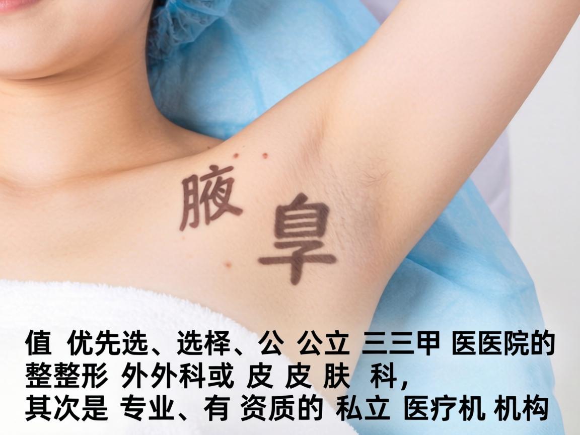 优先选择公立三甲医院的整形外科或皮肤科，其次是专业、有资质的私立医疗机构