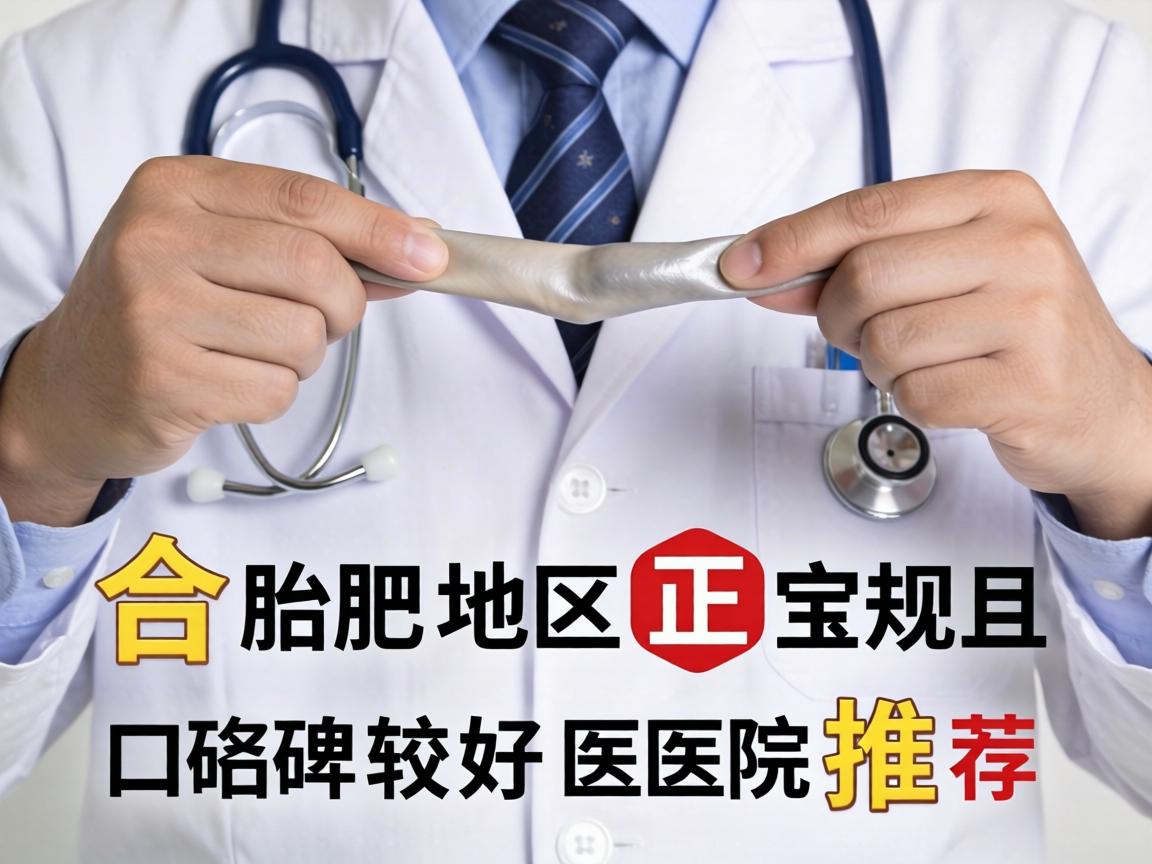 以下是合肥地区正规且口碑较好的医院推荐