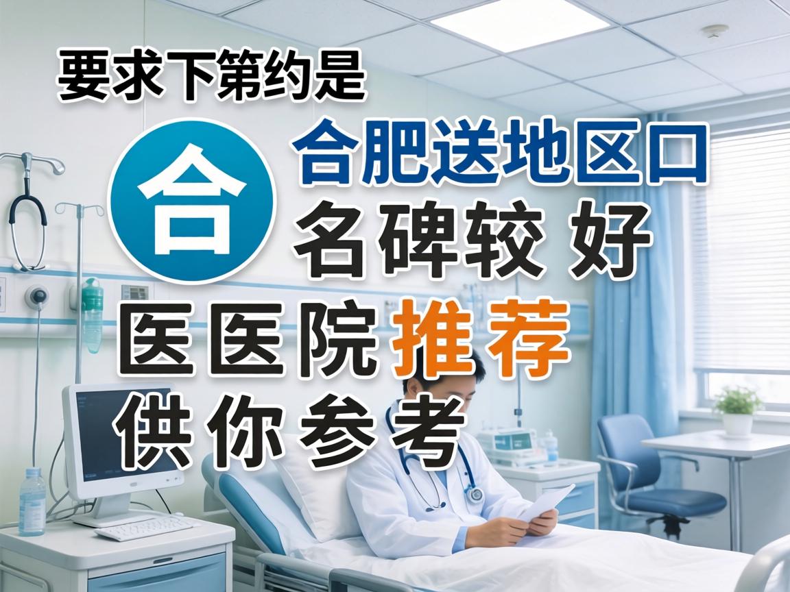 以下是合肥地区口碑较好的医院推荐，供你参考