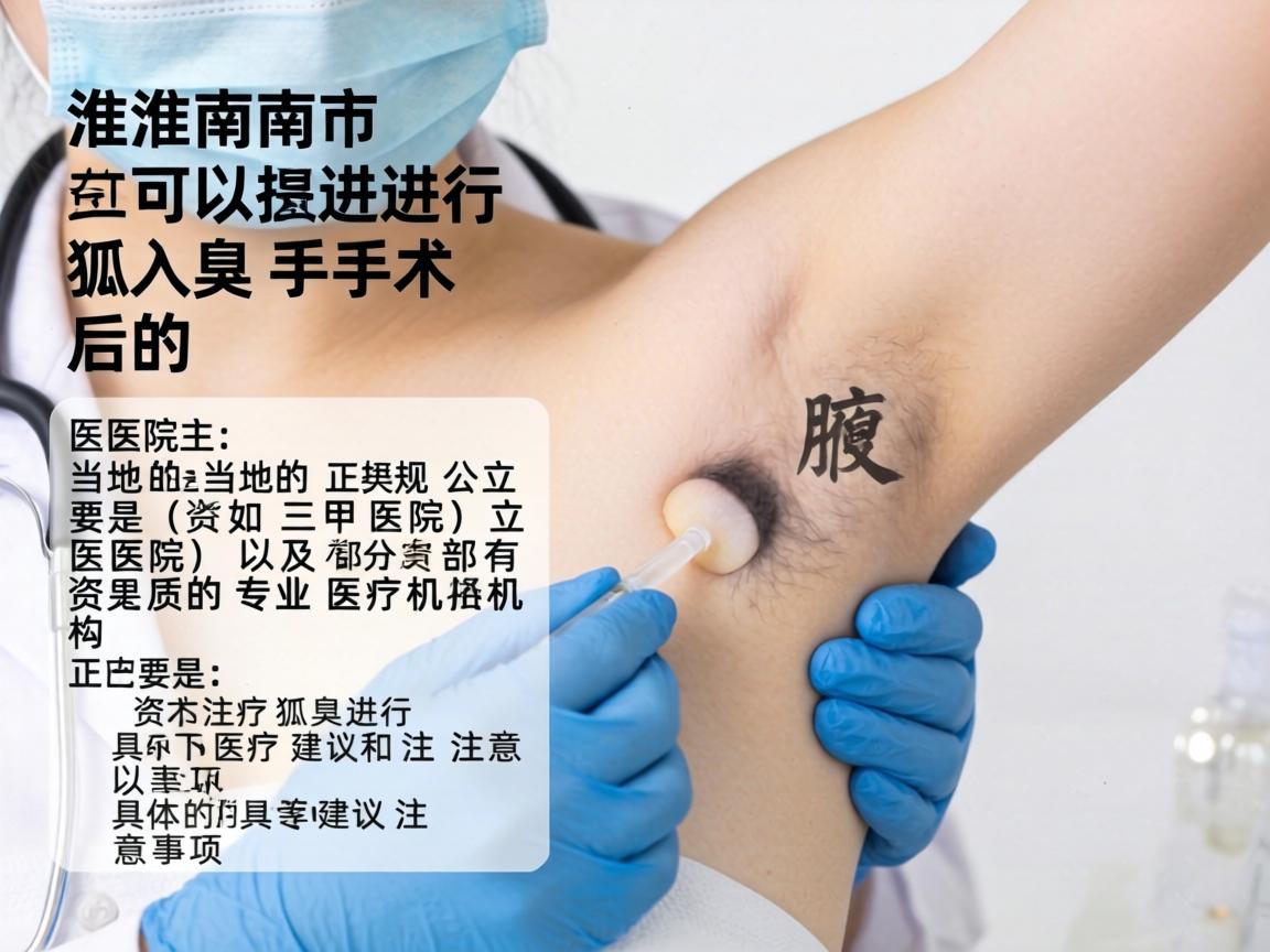 在淮南市，可以进行狐臭手术的医院主要是当地的正规公立医院（如三甲医院）以及部分有资质的专业医疗机构。以下是具体的建议和注意事项