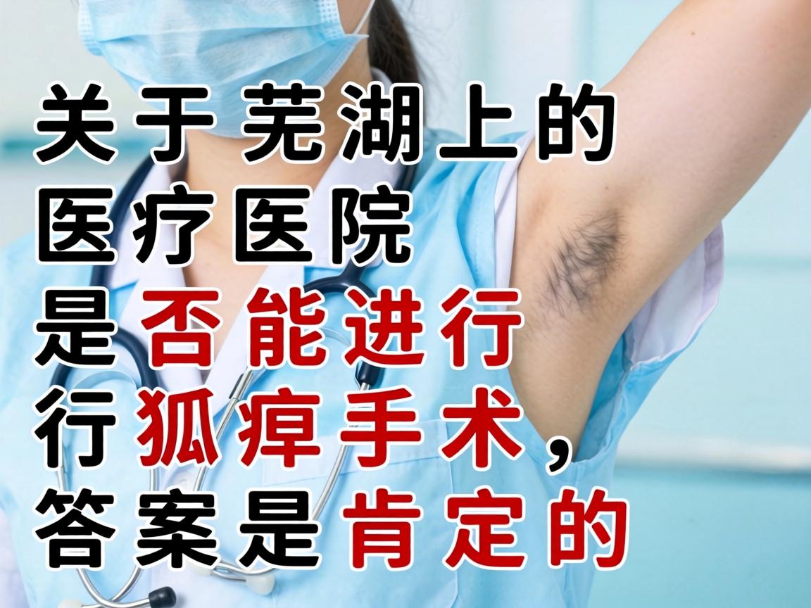 关于芜湖的医院是否能进行狐臭手术，答案是肯定的