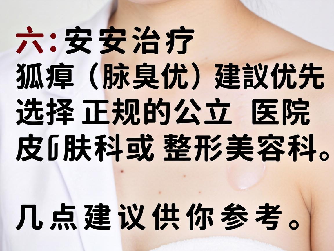 在六安治疗狐臭（腋臭）建议优先选择正规的公立医院皮肤科或整形美容科。以下是几点建议供你参考