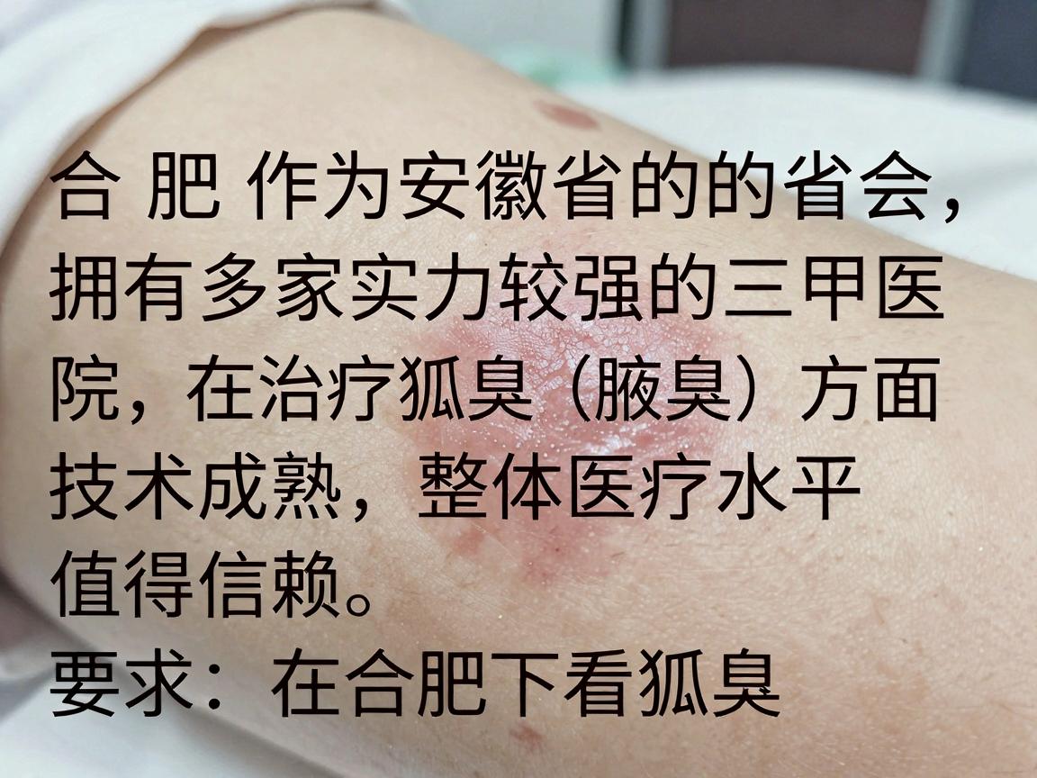 合肥作为安徽省的省会，拥有多家实力较强的三甲医院，在治疗狐臭（腋臭）方面技术成熟，整体医疗水平值得信赖。以下是关于在合肥看狐臭的详细分析，供你参考